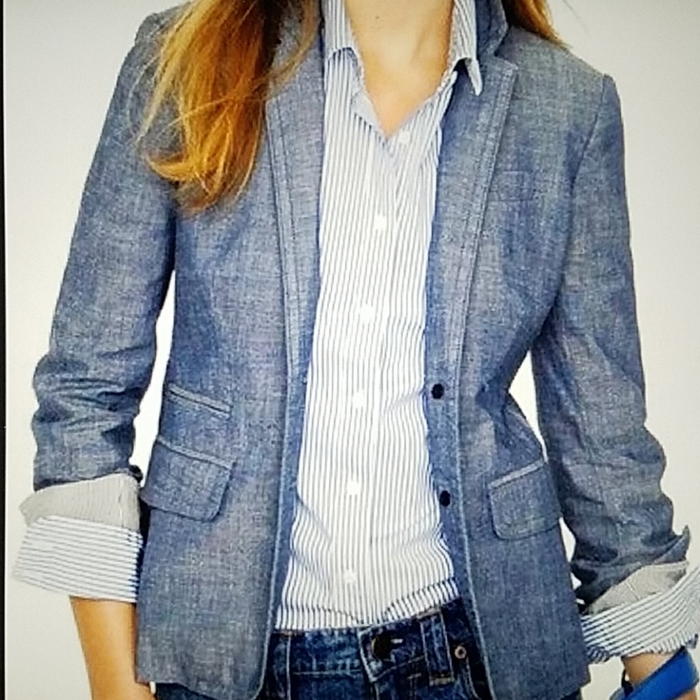 J. Crew Chambray Blazer